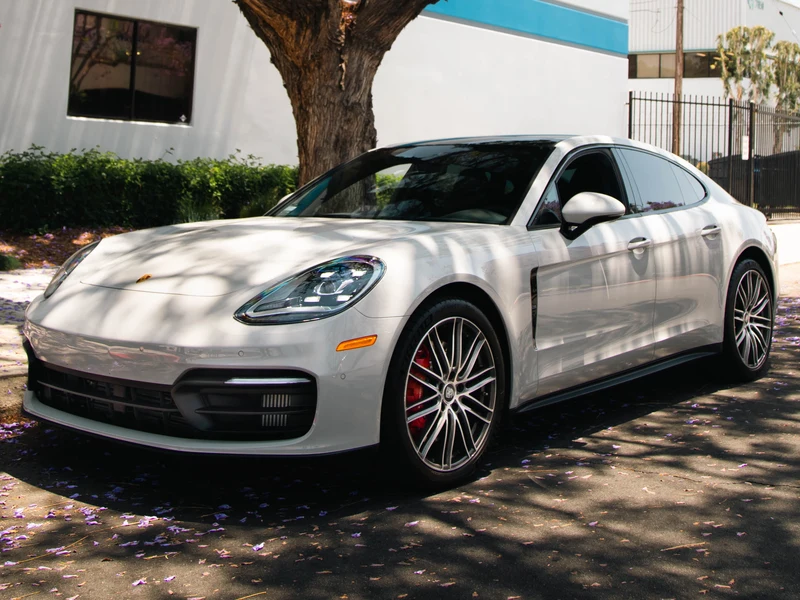 Porsche Panamera with ceramic tint and ceramic coating