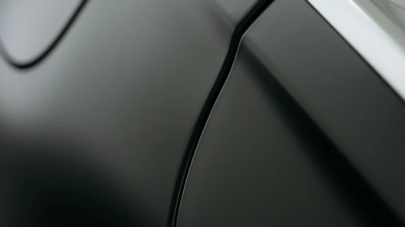 Matte PPF installation detail — edges wrapped and sealed