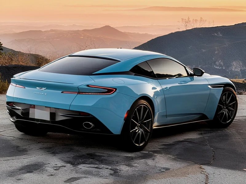 Aston Martin DB11 High Gloss Snow Blue Vinyl Wrap — photo 5 — Hussle Customz Los Angeles