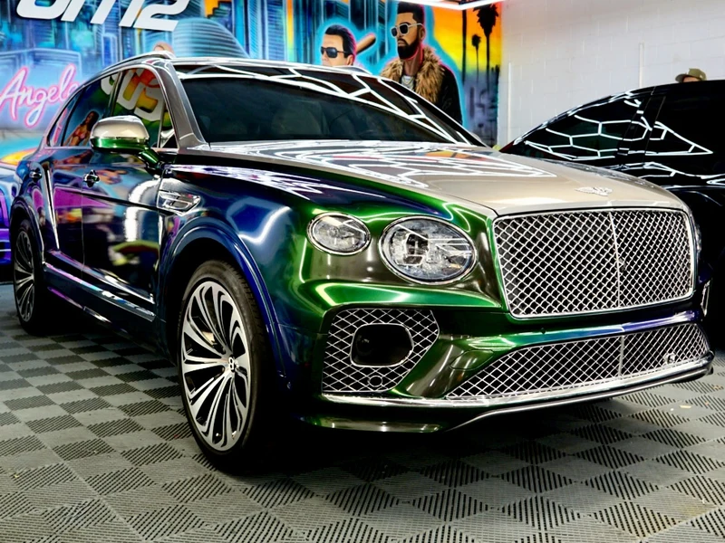 Bentley Bentayga Two-Tone Vinyl Wrap — car wrap Los Angeles — Hussle Customz