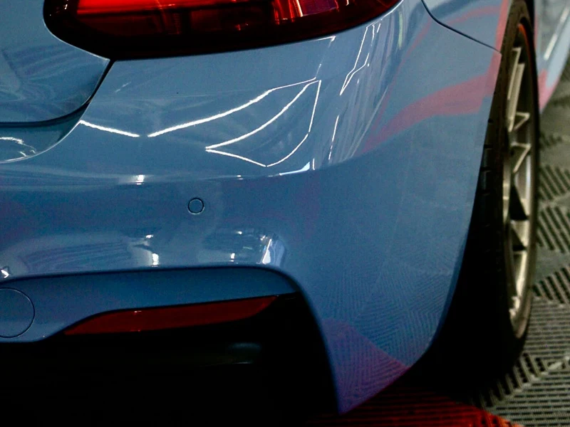 BMW 2 Series Gloss Blue Vinyl Wrap — photo 3 — Hussle Customz Los Angeles