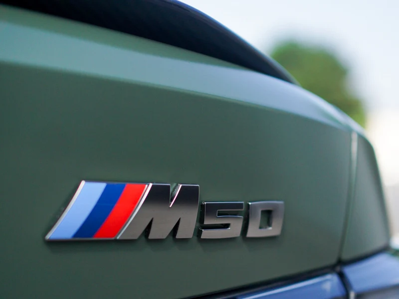 BMW i4 Satin Military Green Vinyl Wrap — photo 5 — Hussle Customz Los Angeles