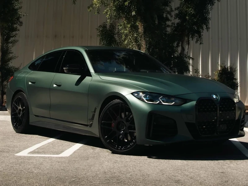 BMW M440i Matte Pine Green Metallic Vinyl Wrap — car wrap Los Angeles — Hussle Customz