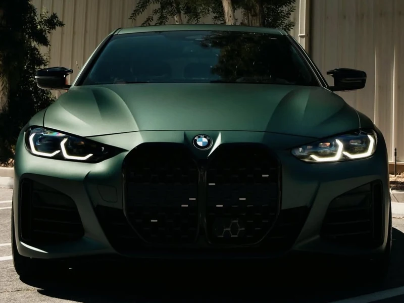 BMW M440i Matte Pine Green Metallic Vinyl Wrap — photo 2 — Hussle Customz Los Angeles