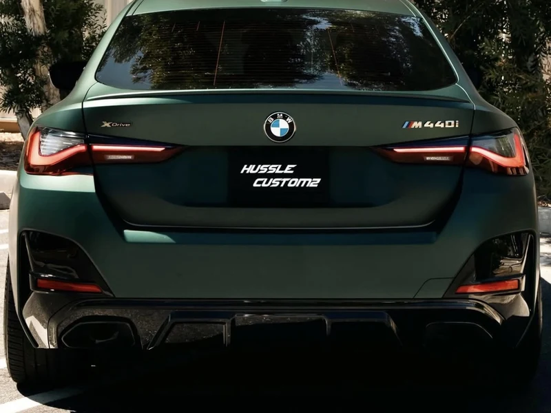 BMW M440i Matte Pine Green Metallic Vinyl Wrap — photo 3 — Hussle Customz Los Angeles