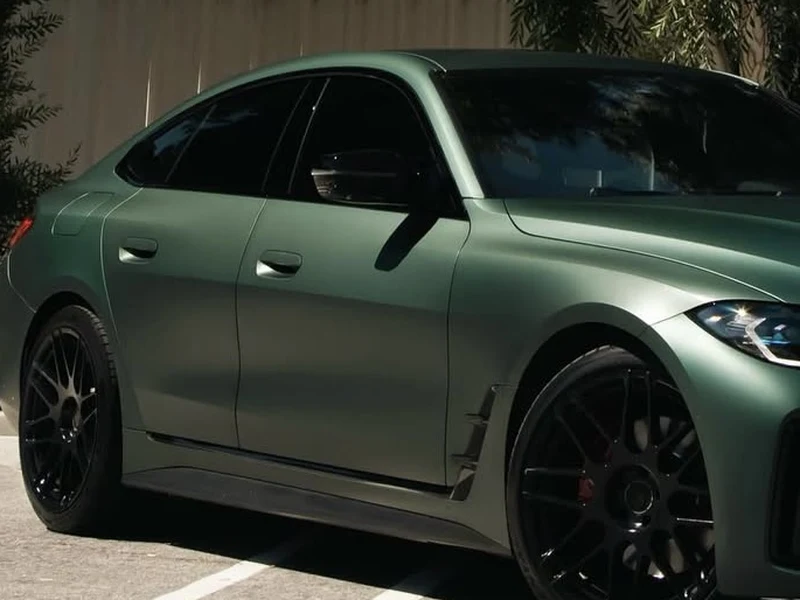 BMW M440i Matte Pine Green Metallic Vinyl Wrap — photo 5 — Hussle Customz Los Angeles
