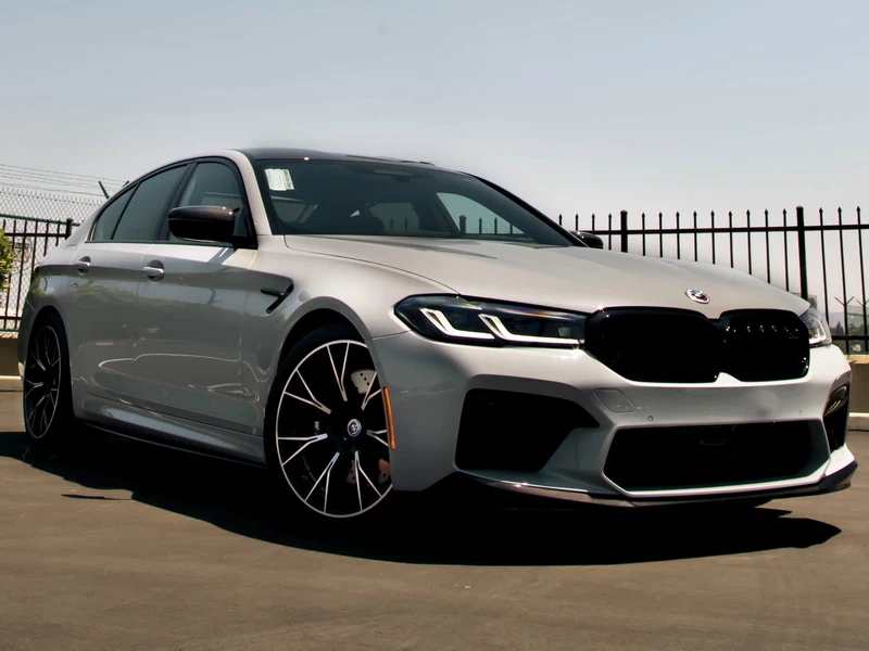 BMW M5 Super Gloss Chalk Grey Vinyl Wrap, Clear PPF, Ceramic Coating — car wrap Los Angeles — Hussle Customz