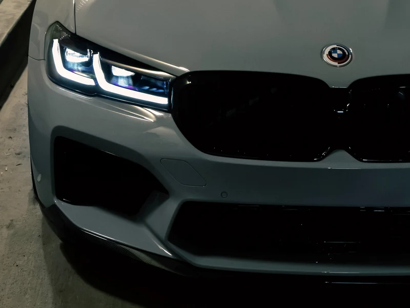 BMW M5 Super Gloss Chalk Grey Vinyl Wrap, Clear PPF, Ceramic Coating — photo 2 — Hussle Customz Los Angeles