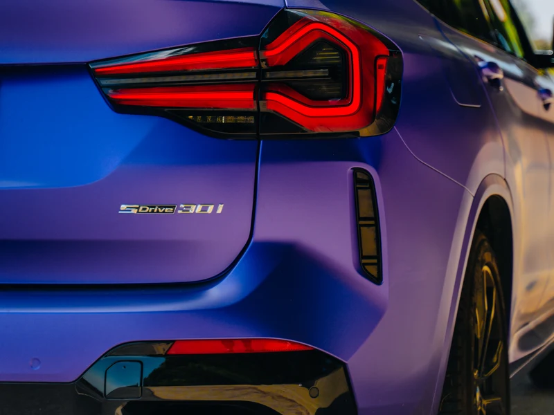 BMW X3 Satin Purple Metallic Vinyl Wrap — photo 3 — Hussle Customz Los Angeles