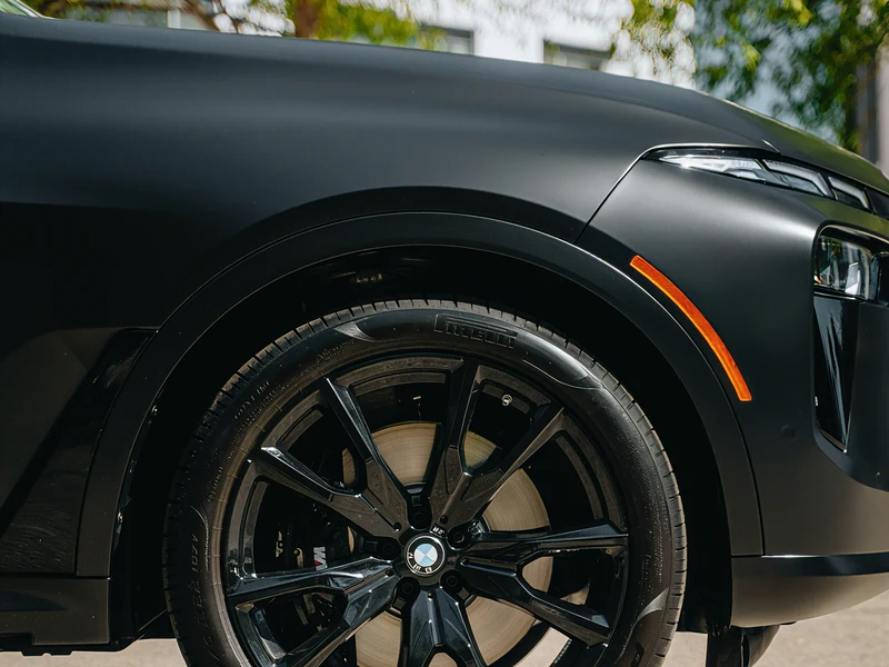Gloss black powder coated wheels — BMW X7 — Hussle Customz Los Angeles