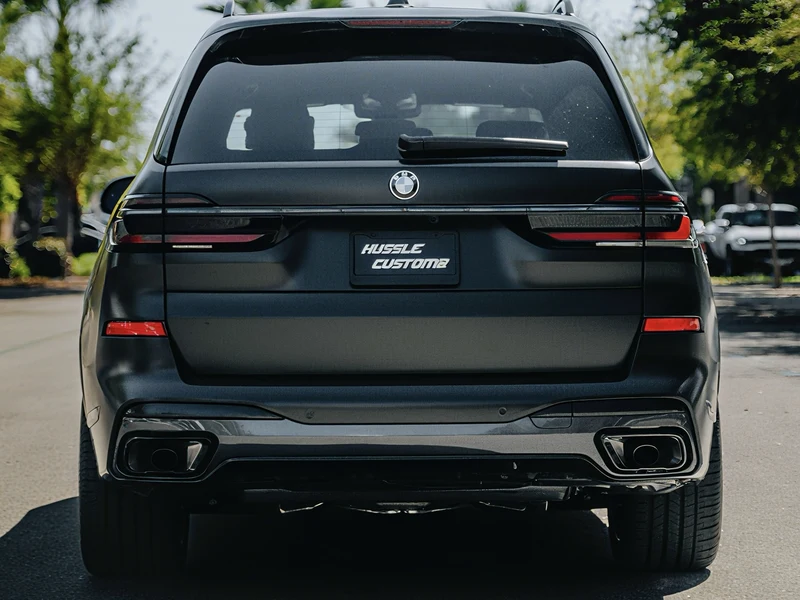 BMW X7 Satin Black Vinyl Wrap, Ceramic Tint, Ceramic Coating — photo 5 — Hussle Customz Los Angeles