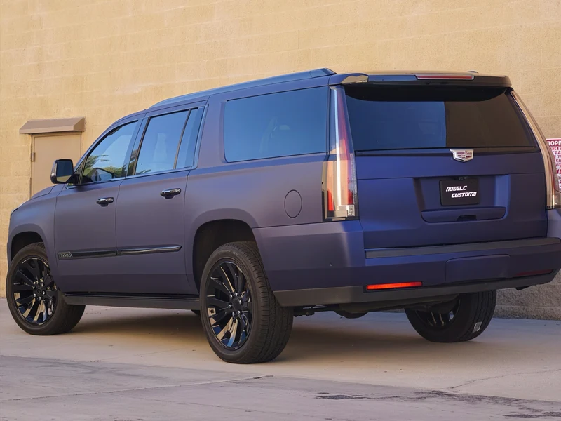 Cadillac Escalade Matte Blue Escalade — photo 3 — Hussle Customz Los Angeles