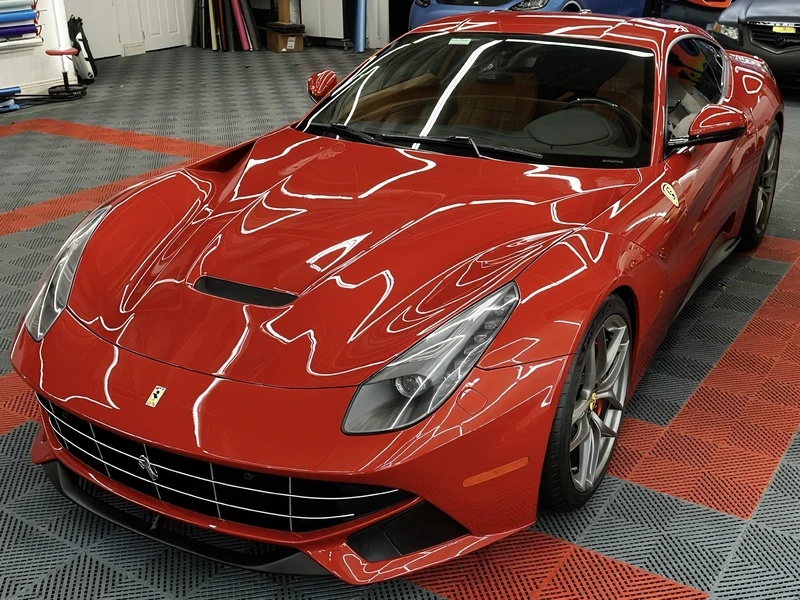 Ferrari F12 Berlinetta Vinyl Wrap — car wrap Los Angeles — Hussle Customz