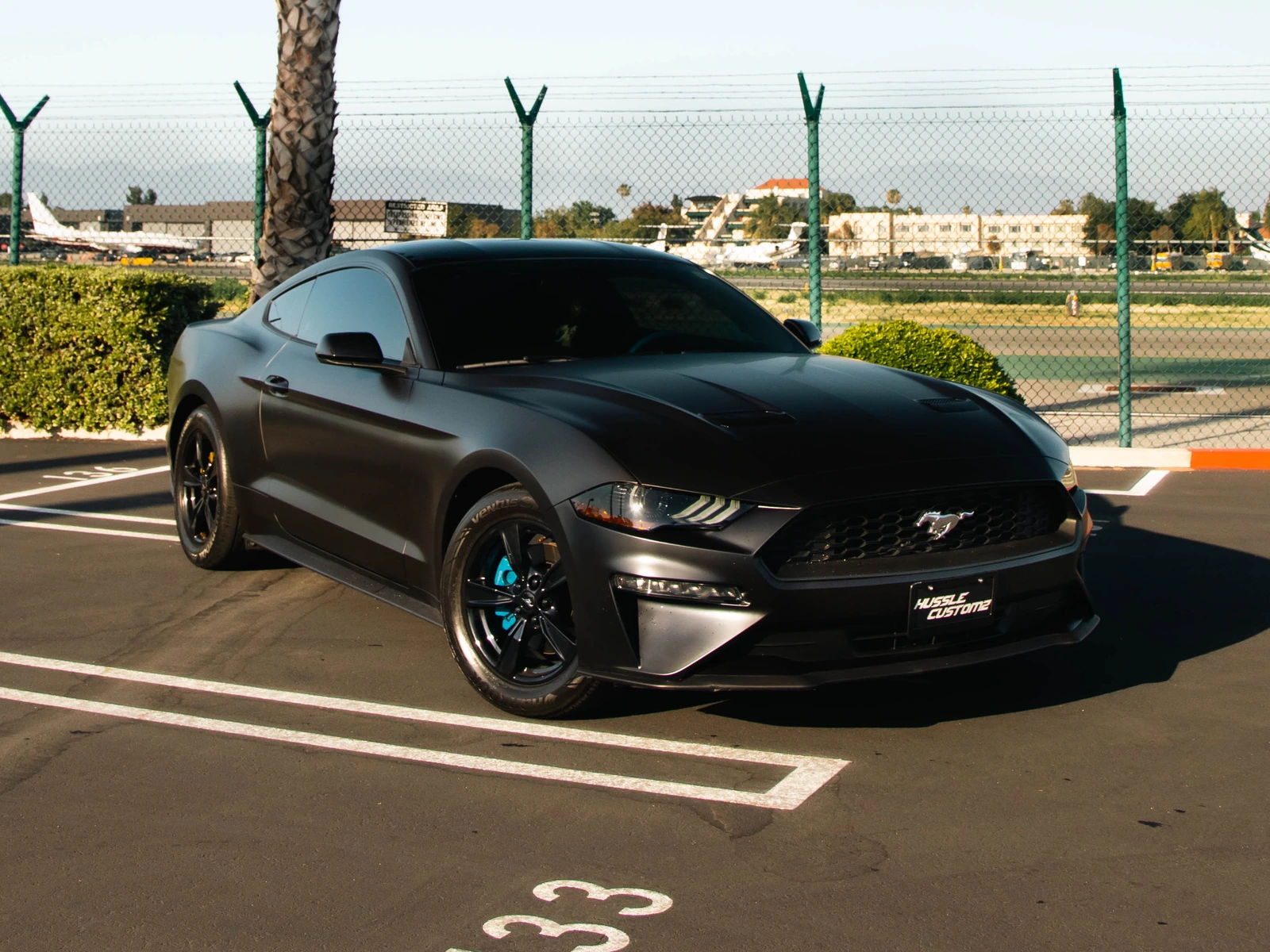 Ford Mustang Satin Black — photo 2 — Hussle Customz Los Angeles