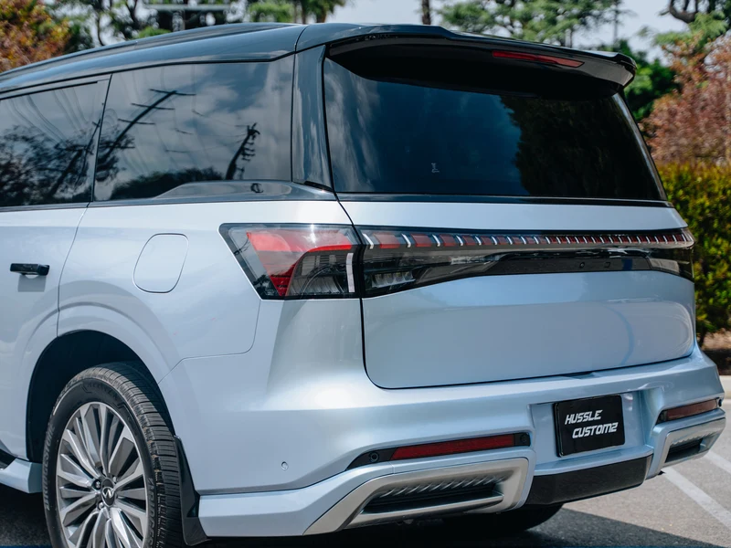 Infiniti QX80 Liquid Metallic Grayish Blue PPF — photo 2 — Hussle Customz Los Angeles