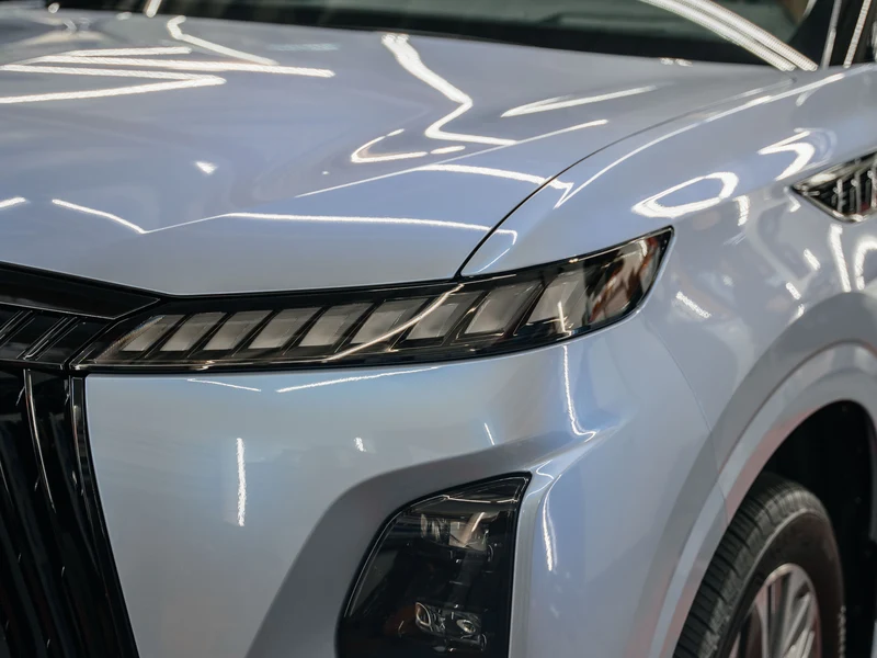 Infiniti QX80 Liquid Metallic Grayish Blue PPF — photo 3 — Hussle Customz Los Angeles