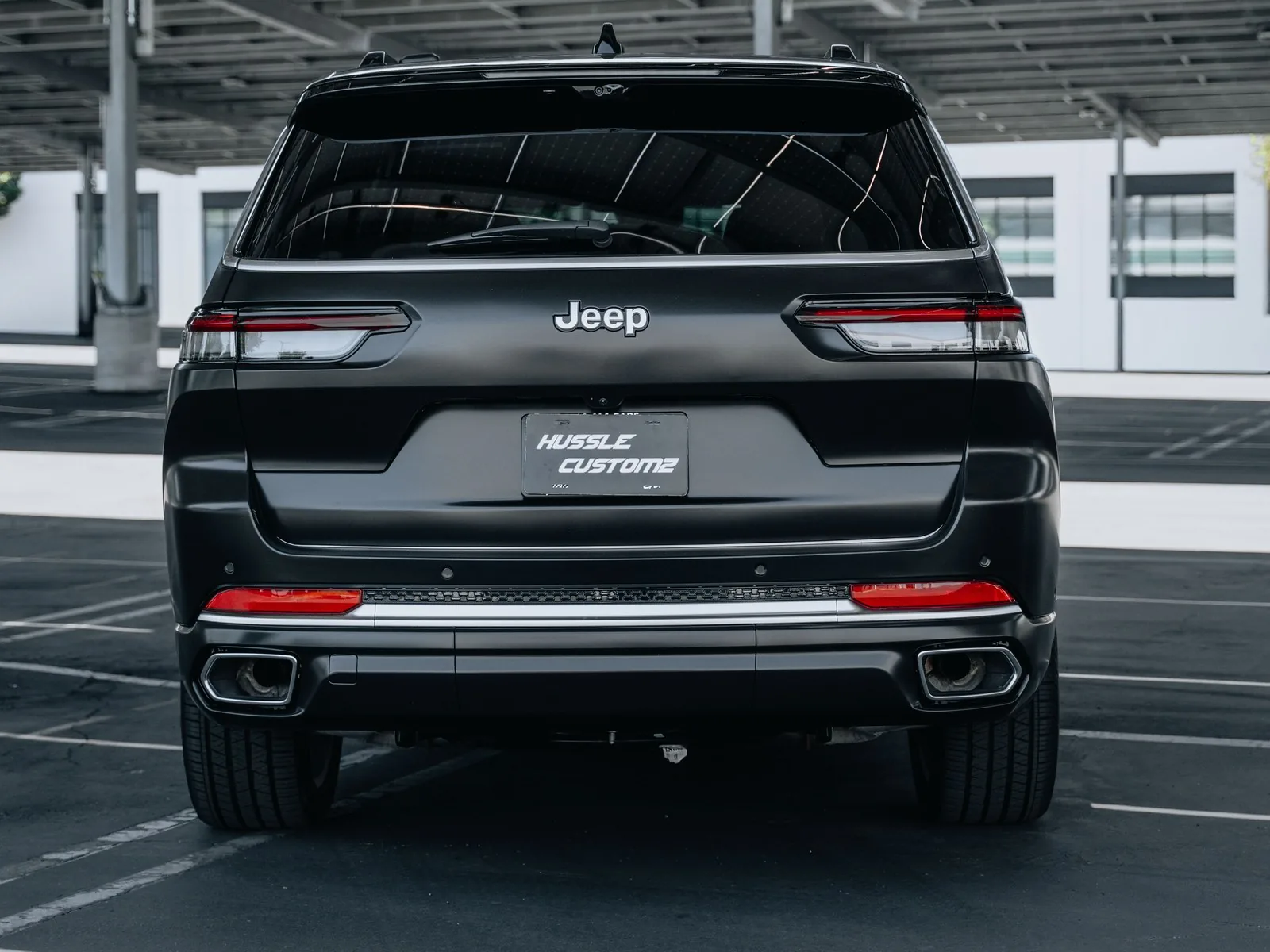 Jeep Grand Cherokee Satin Black Vinyl Wrap, Ceramic Tint, Ceramic Coating — photo 4 — Hussle Customz Los Angeles