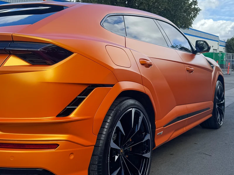 Lamborghini Urus Satin Stunning Orange — photo 2 — Hussle Customz Los Angeles