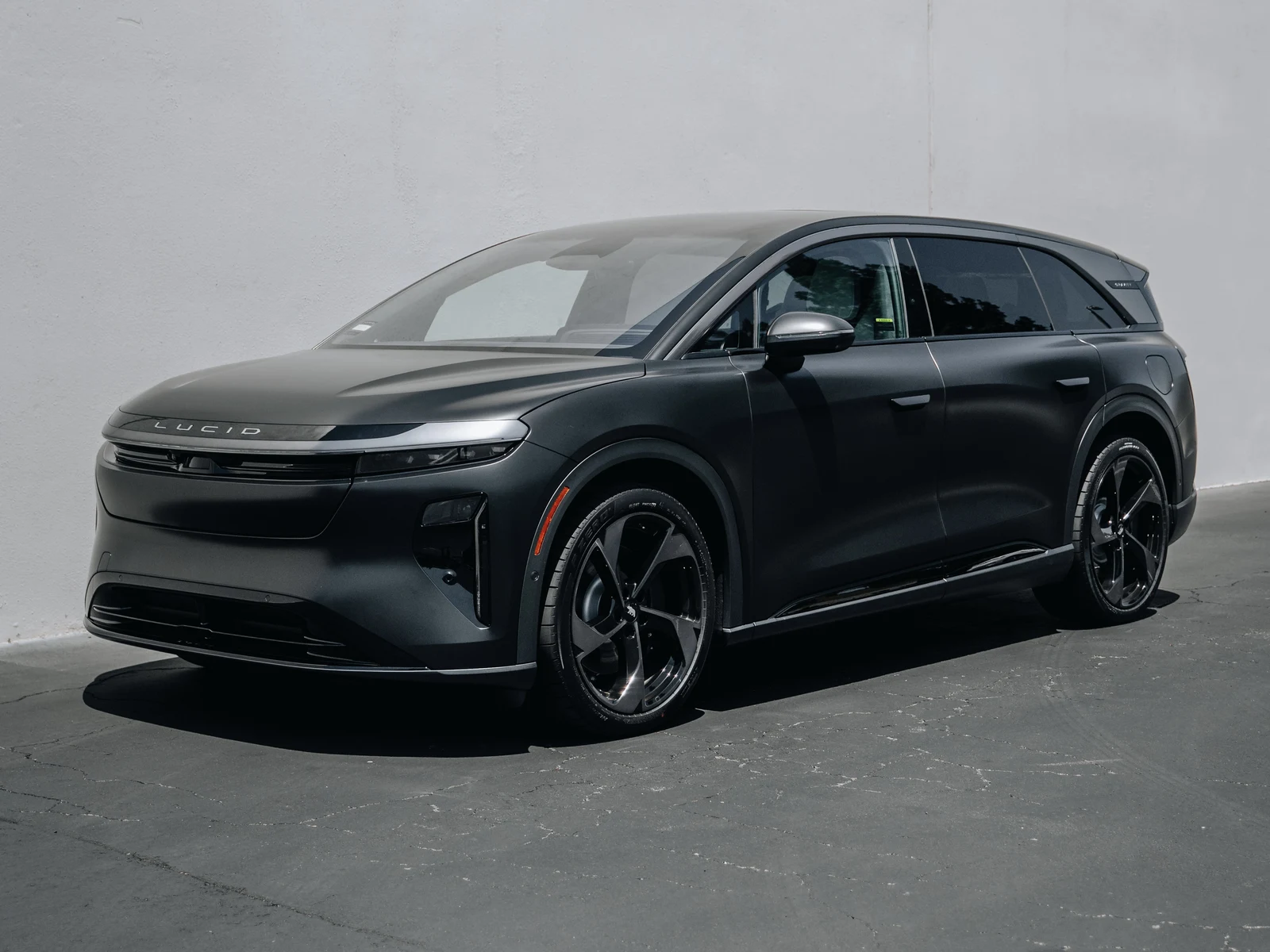 Lucid Gravity Satin Black Vinyl Wrap — photo 1 — Hussle Customz Los Angeles