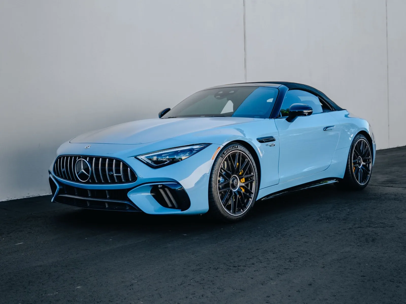 Mercedes-AMG SL55 Gloss China Blue Wrap, Ceramic Tint, Ceramic Coating — photo 1 — Hussle Customz Los Angeles