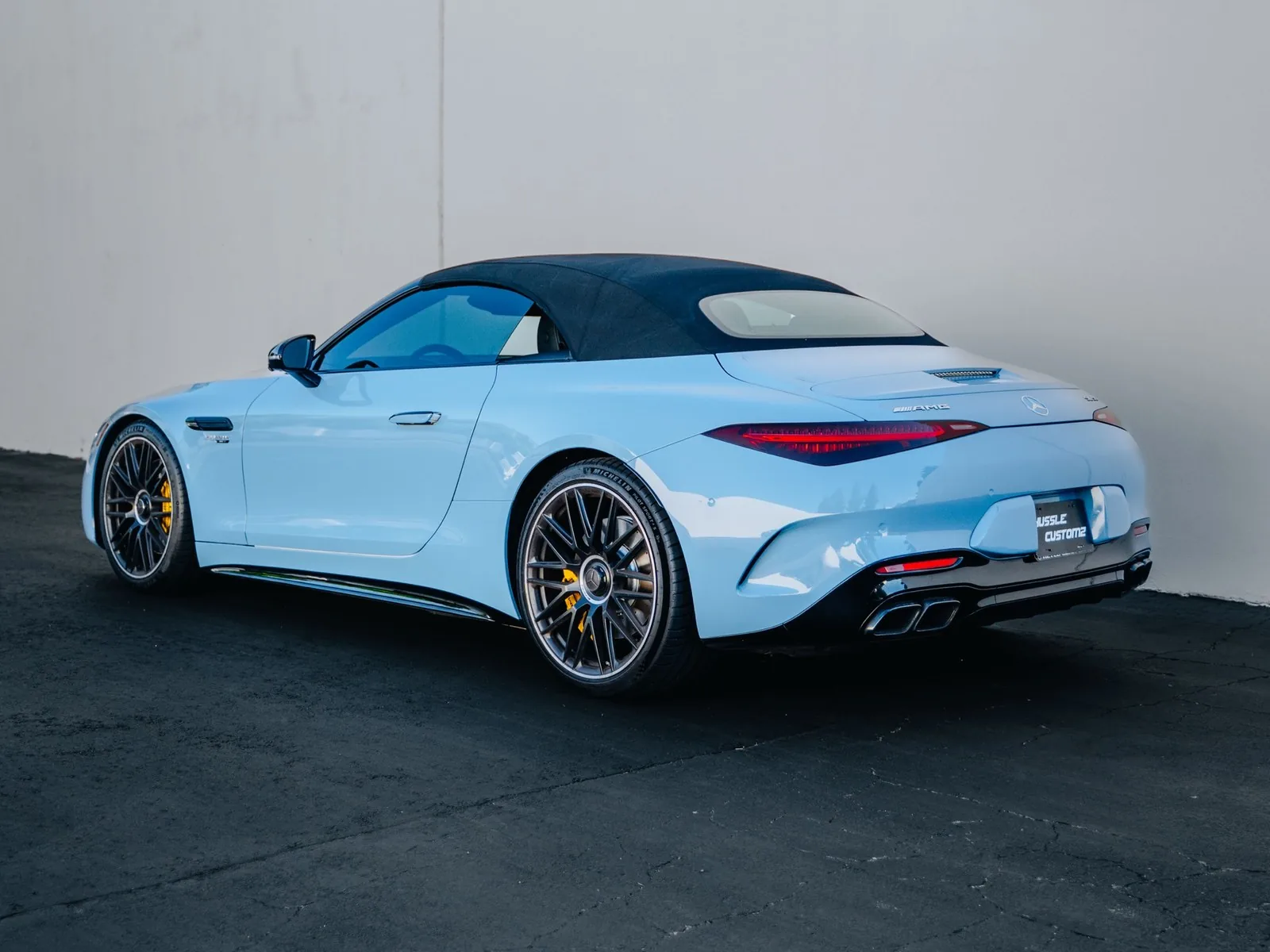 Mercedes-AMG SL55 Gloss China Blue Wrap, Ceramic Tint, Ceramic Coating — photo 3 — Hussle Customz Los Angeles