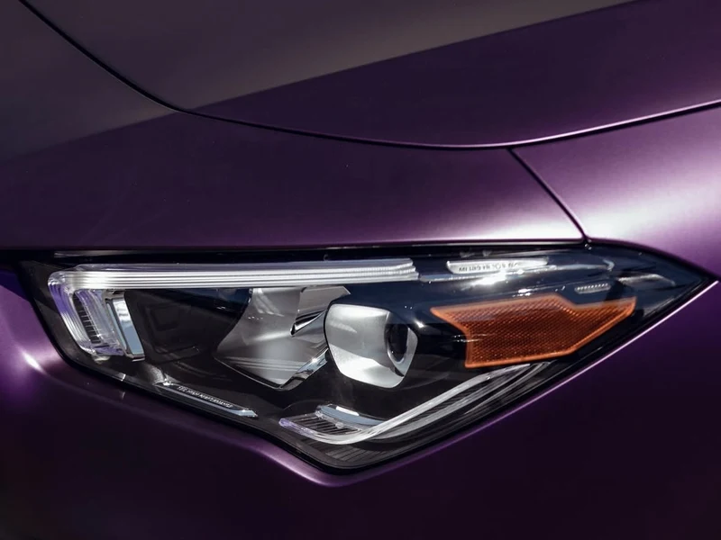 Mercedes CLA250 Matte Purple Black Iridescent Vinyl Wrap — photo 3 — Hussle Customz Los Angeles