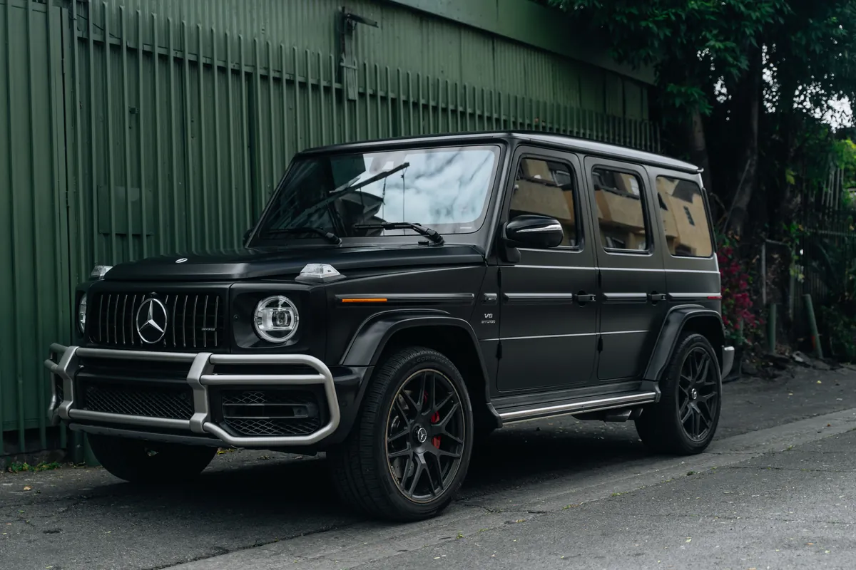 Mercedes G63 AMG Satin Black Wrap — photo 1 — Hussle Customz Los Angeles