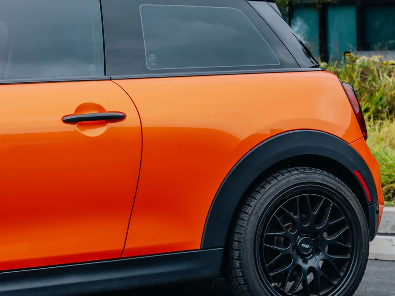 Mini Cooper Racing Gloss Orange PPF — photo 2 — Hussle Customz Los Angeles