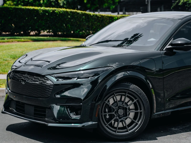 Ford Mustang Mach-E Emerald Stone Green PPF — photo 2 — Hussle Customz Los Angeles