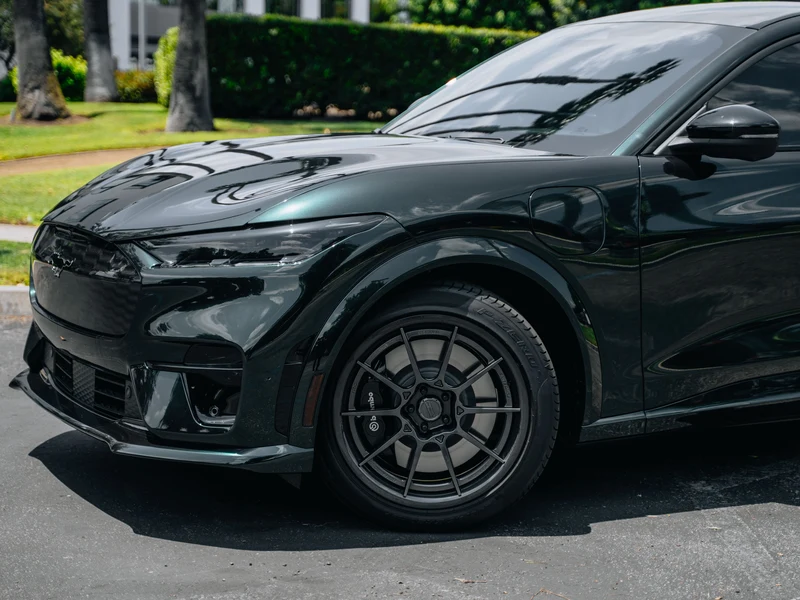 Ford Mustang Mach-E Emerald Stone Green PPF — photo 3 — Hussle Customz Los Angeles