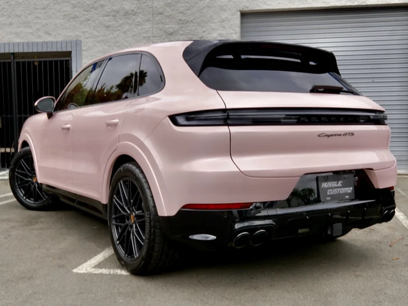 Porsche Cayenne GTS Liquid Metal Shell Pink PPF — photo 3 — Hussle Customz Los Angeles