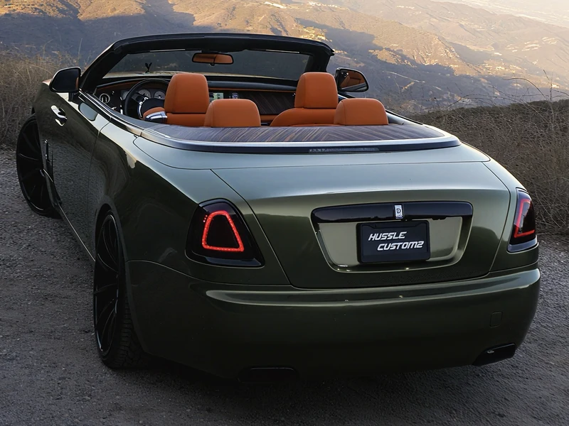 Rolls Royce Dawn Gloss Mamba Green Metallic Vinyl Wrap — photo 2 — Hussle Customz Los Angeles