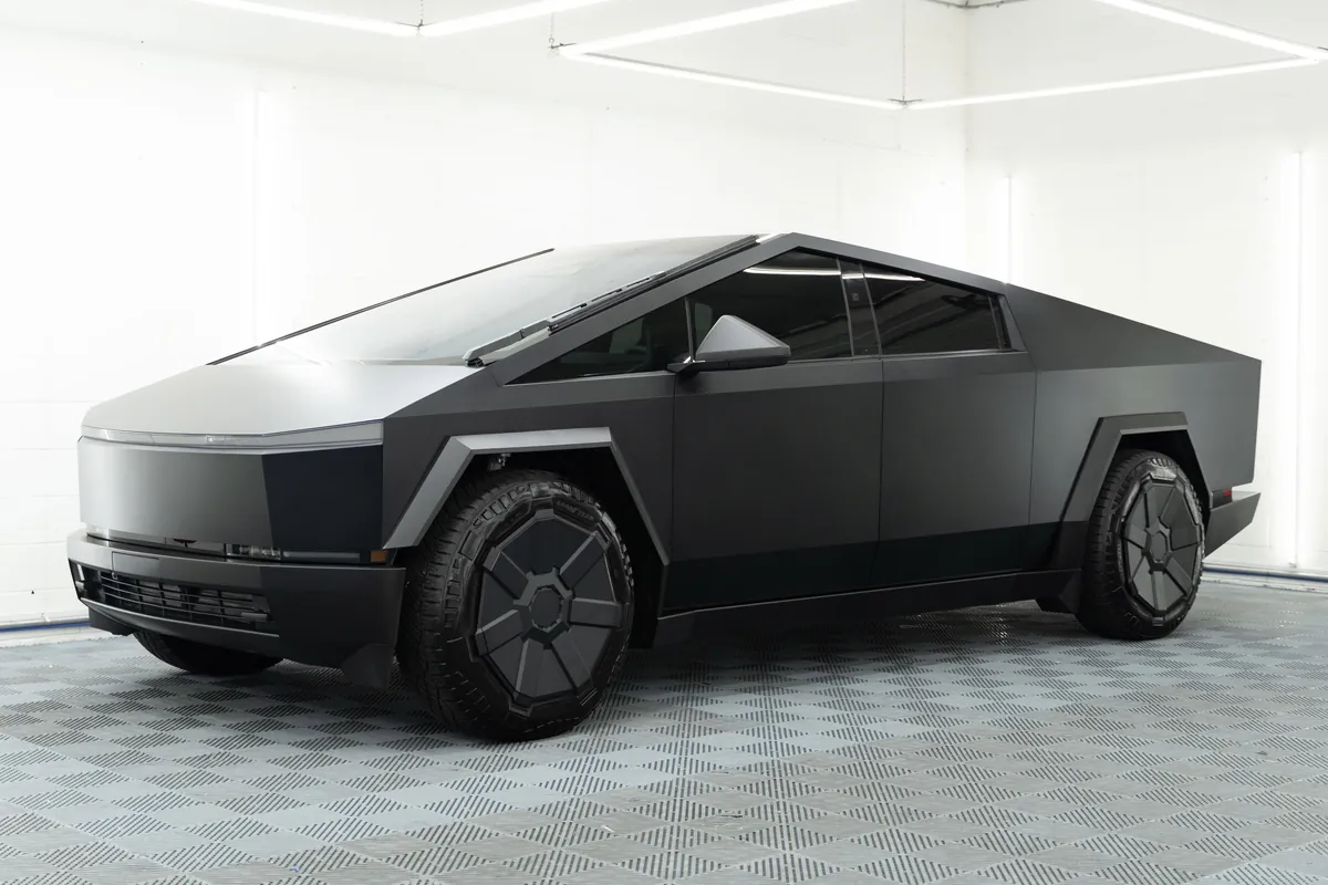 Tesla Cybertruck Frozen Black Color PPF — photo 2 — Hussle Customz Los Angeles