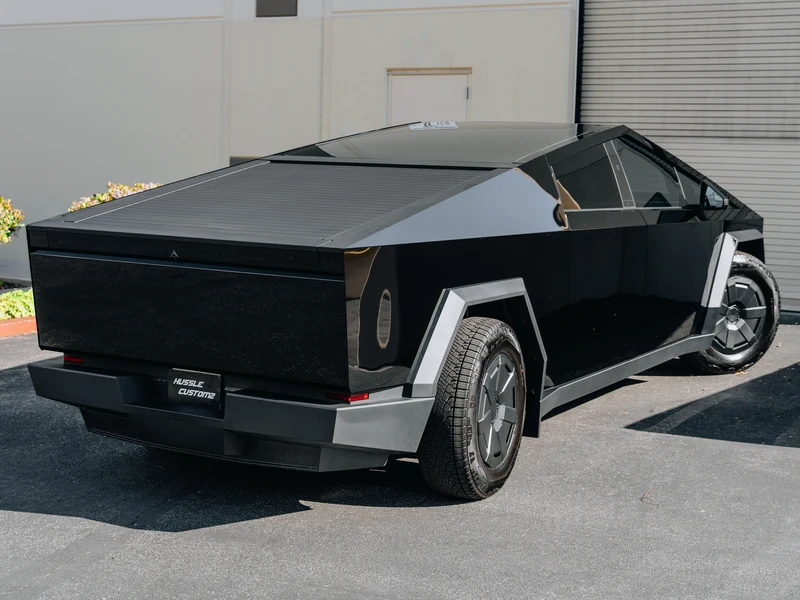 Tesla Cybertruck Gloss Black PPF, Ceramic Tint, Ceramic Coating — photo 2 — Hussle Customz Los Angeles
