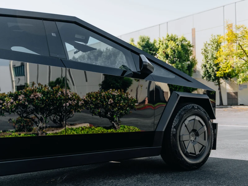 Tesla Cybertruck Gloss Black PPF, Ceramic Tint, Ceramic Coating — photo 5 — Hussle Customz Los Angeles