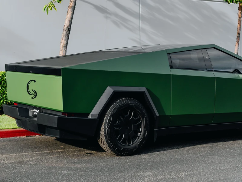 Tesla Cybertruck — Military Matte Green PPF, Ceramic Tint