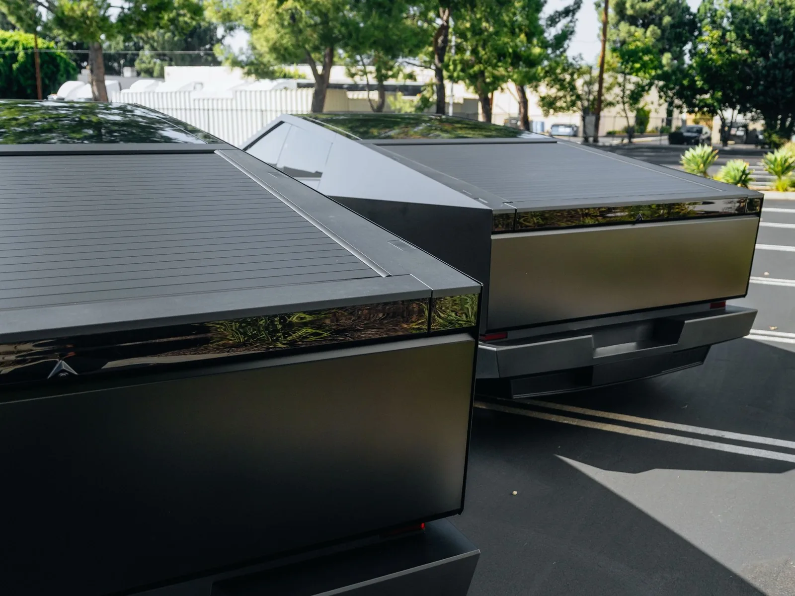 Tesla Cybertruck Satin Black Vinyl Wrap, Matte Black PPF — photo 3 — Hussle Customz Los Angeles