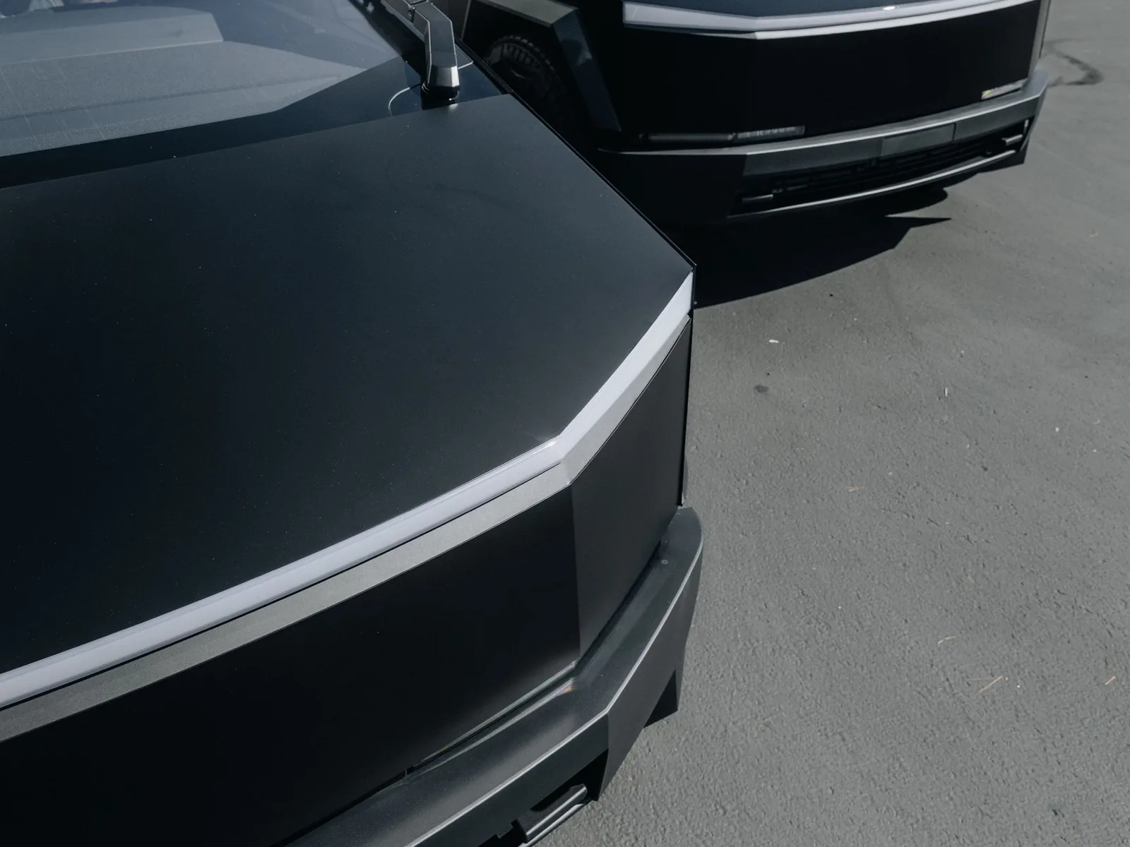 Tesla Cybertruck Satin Black Vinyl Wrap, Matte Black PPF — photo 4 — Hussle Customz Los Angeles