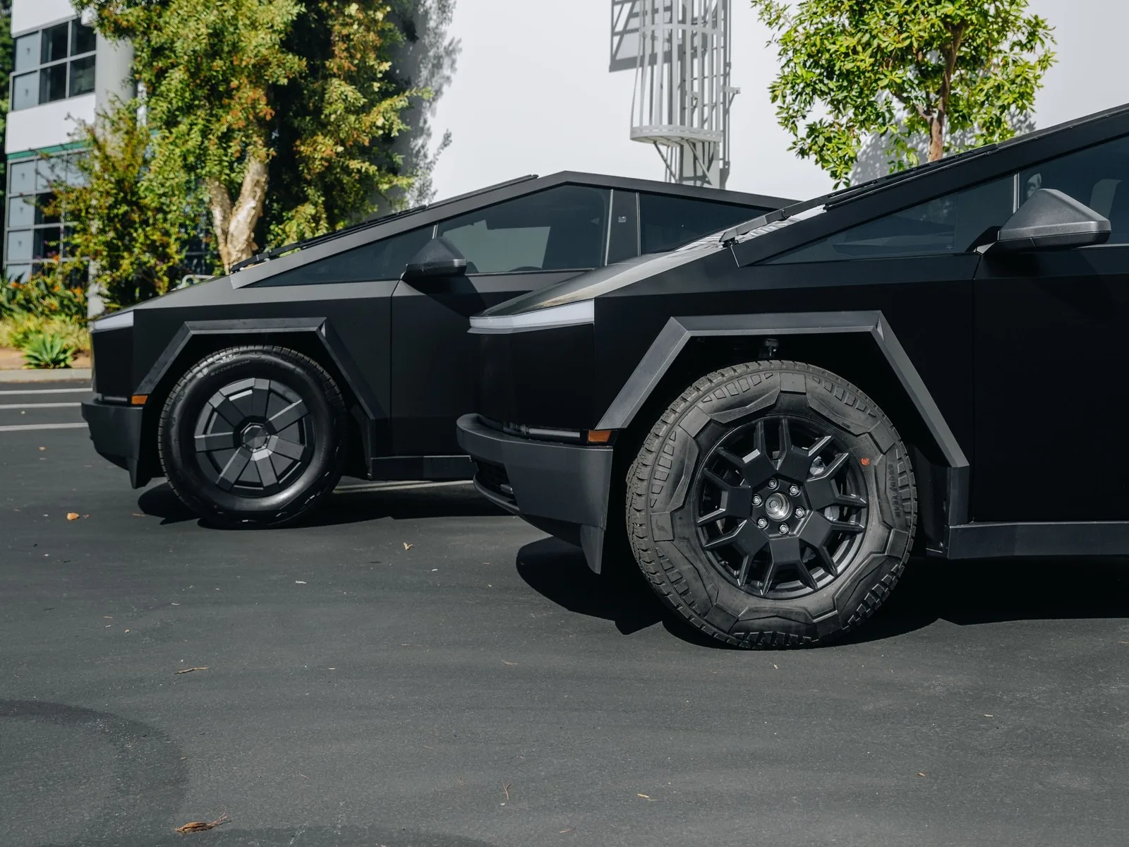 Tesla Cybertruck Satin Black Vinyl Wrap, Matte Black PPF — photo 5 — Hussle Customz Los Angeles