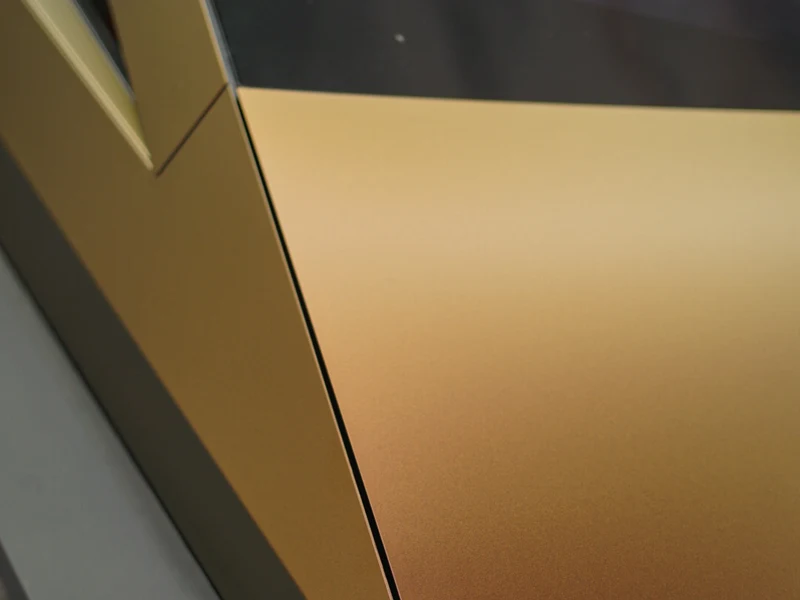 Tesla Cybertruck Satin Flip Volcanic Flare Vinyl — photo 4 — Hussle Customz Los Angeles