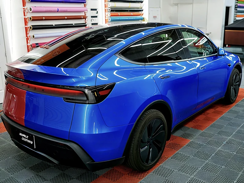 Tesla Model Y Juniper Two Tone Vinyl Wrap — photo 2 — Hussle Customz Los Angeles