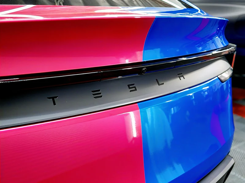 Tesla Model Y Juniper Two Tone Vinyl Wrap — photo 3 — Hussle Customz Los Angeles