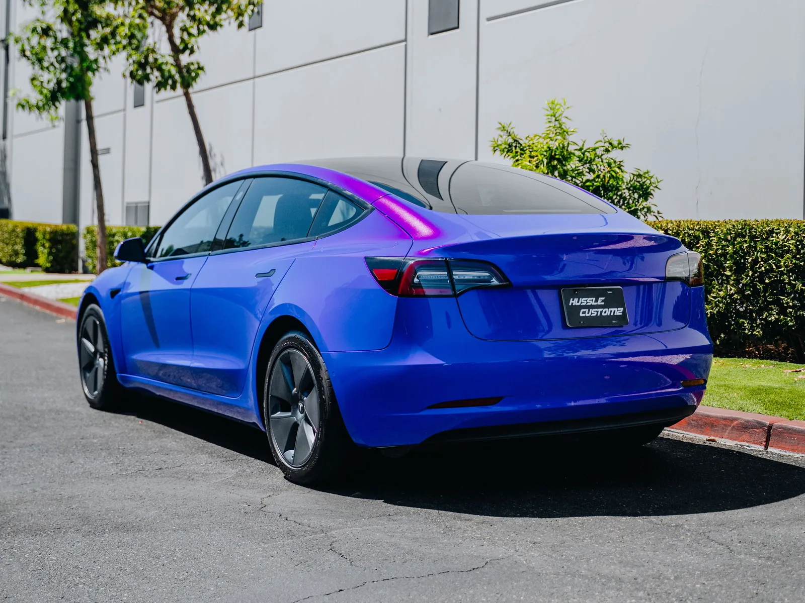 Tesla Model 3 Gloss Color PPF, Ceramic Tint, Smoked Headlights, Ceramic Coating — photo 3 — Hussle Customz Los Angeles