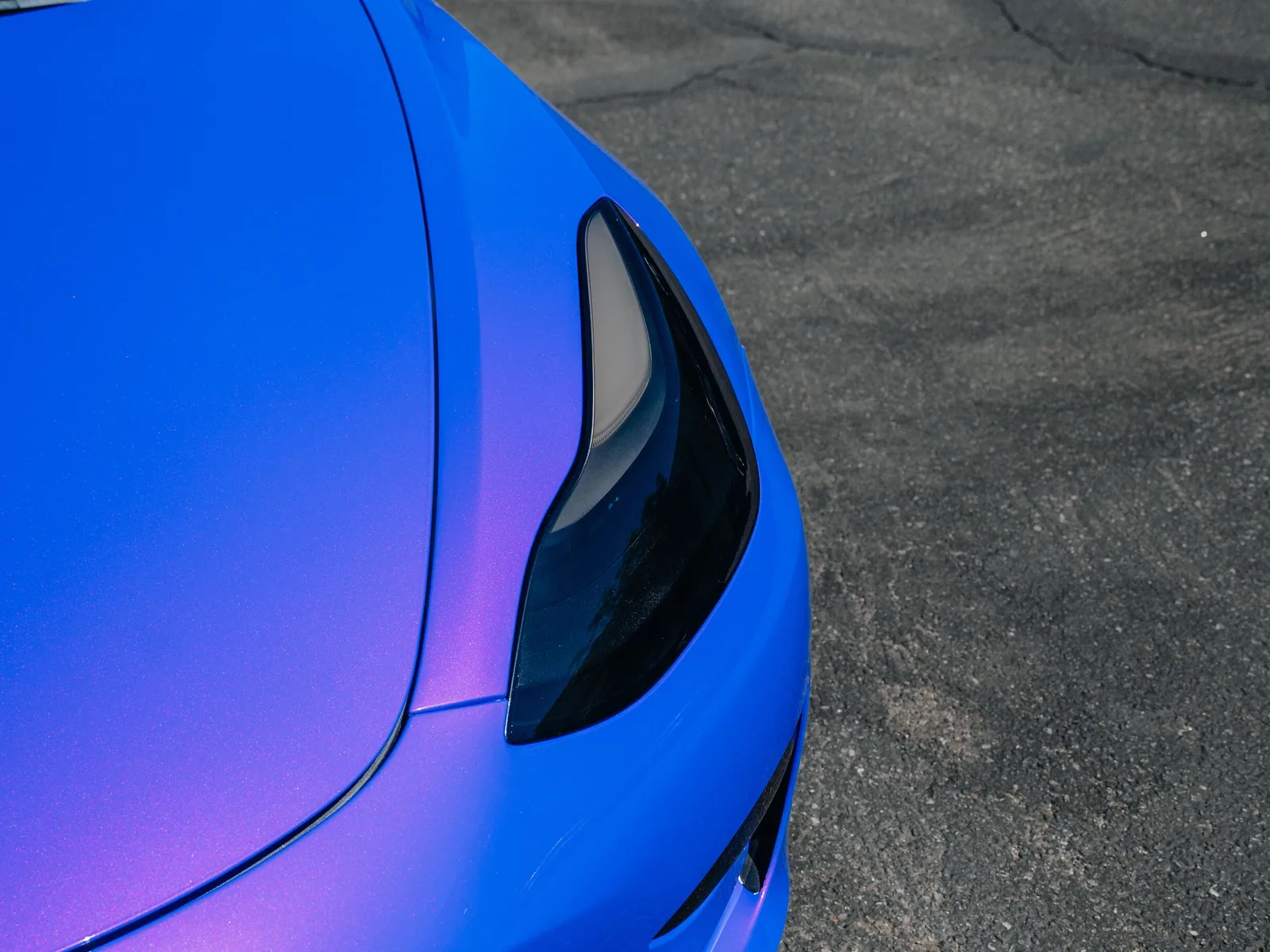 Tesla Model 3 Gloss Color PPF, Ceramic Tint, Smoked Headlights, Ceramic Coating — photo 4 — Hussle Customz Los Angeles