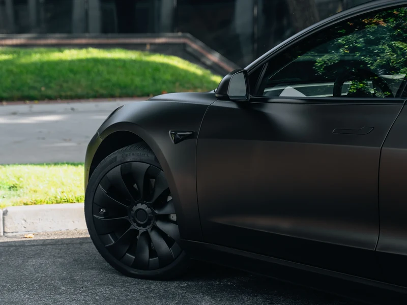 Tesla Model 3 Matte Brown Metallic Vinyl Wrap, Ceramic Tint, Ceramic Coating — photo 4 — Hussle Customz Los Angeles