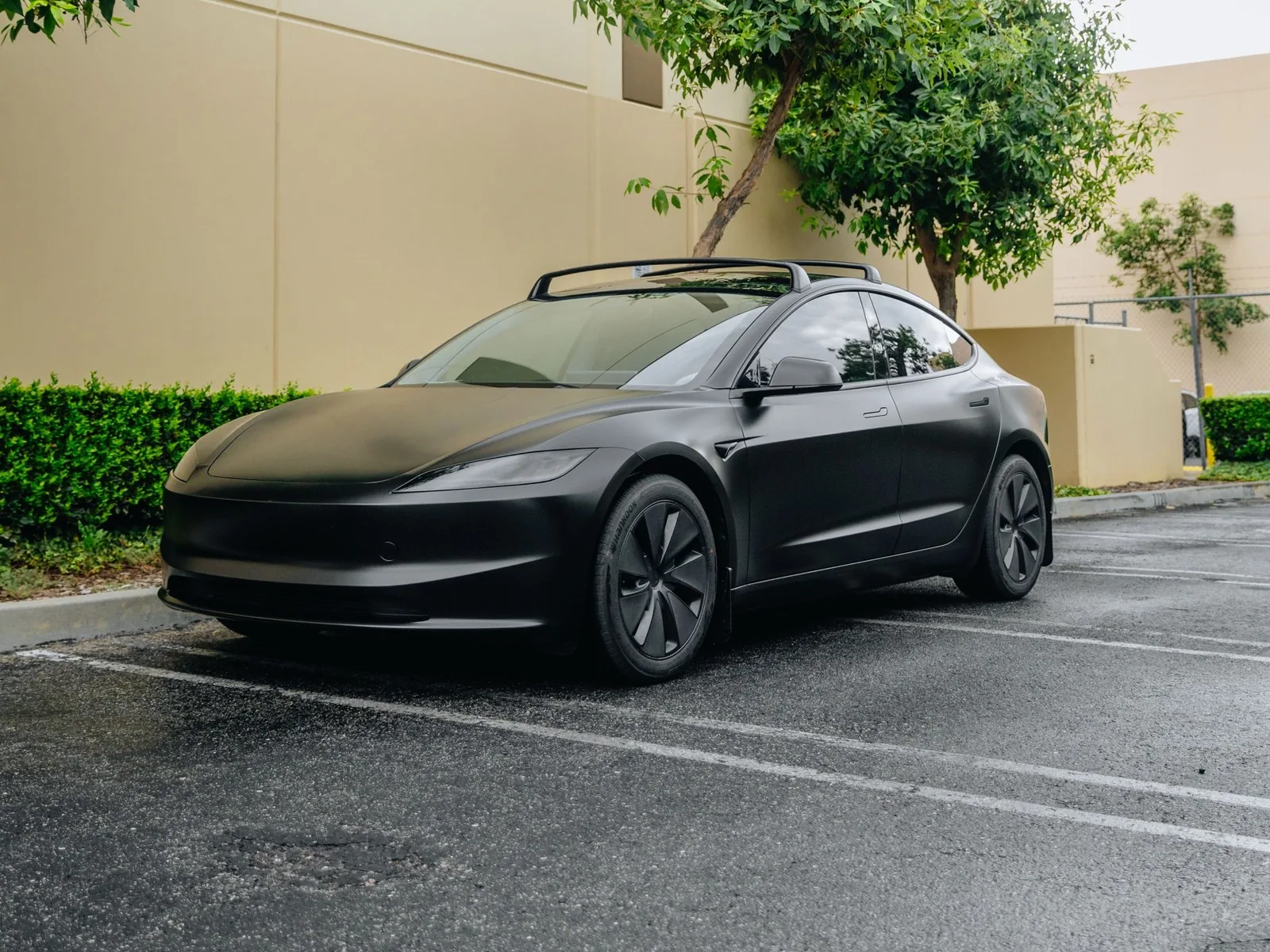 Tesla Model 3 Satin Black PPF, Ceramic Window Tint, Ceramic Coating — photo 1 — Hussle Customz Los Angeles