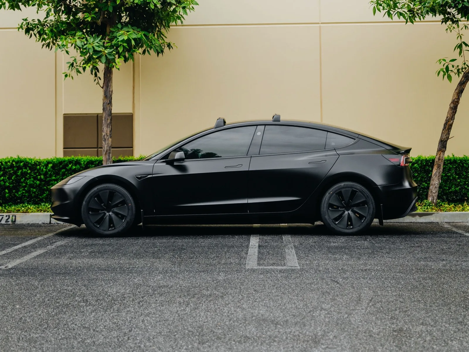 Tesla Model 3 Satin Black PPF, Ceramic Window Tint, Ceramic Coating — photo 2 — Hussle Customz Los Angeles