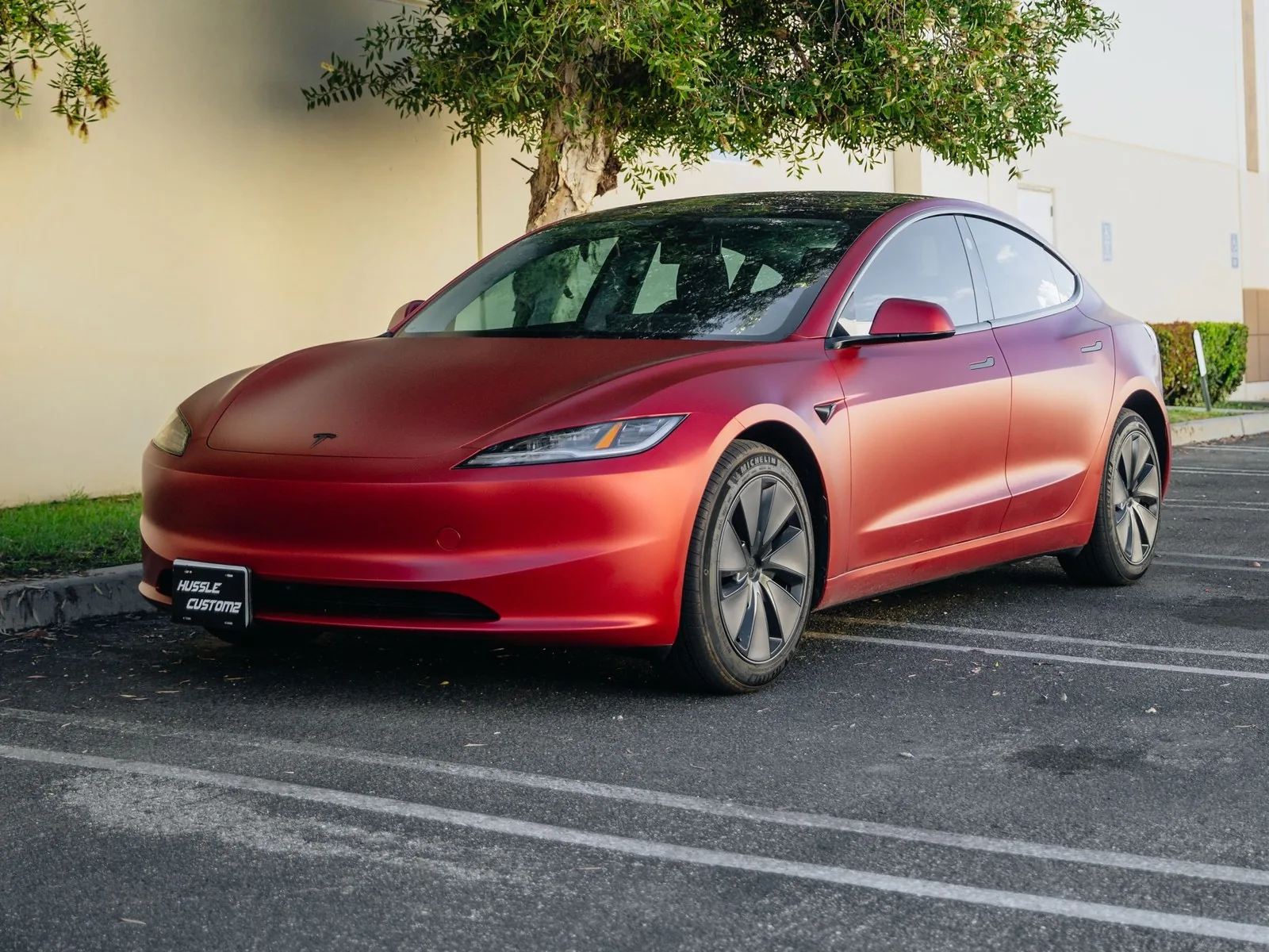 Tesla Model 3 Vinyl Wrap, Ceramic Tint, Ceramic Coating — photo 1 — Hussle Customz Los Angeles