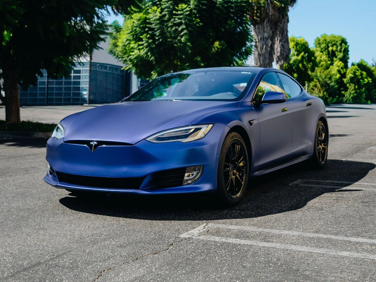 Tesla Model S Vinyl Wrap, Chrome Delete, Powder Coating, Ceramic Coating — photo 1 — Hussle Customz Los Angeles