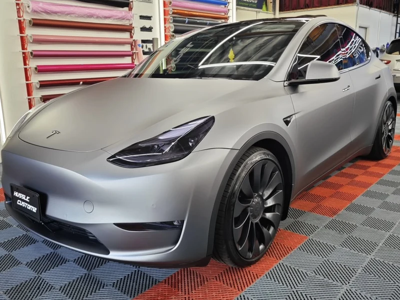 Tesla Model Y — Matte AMG Grey PPF | Hussle Customz